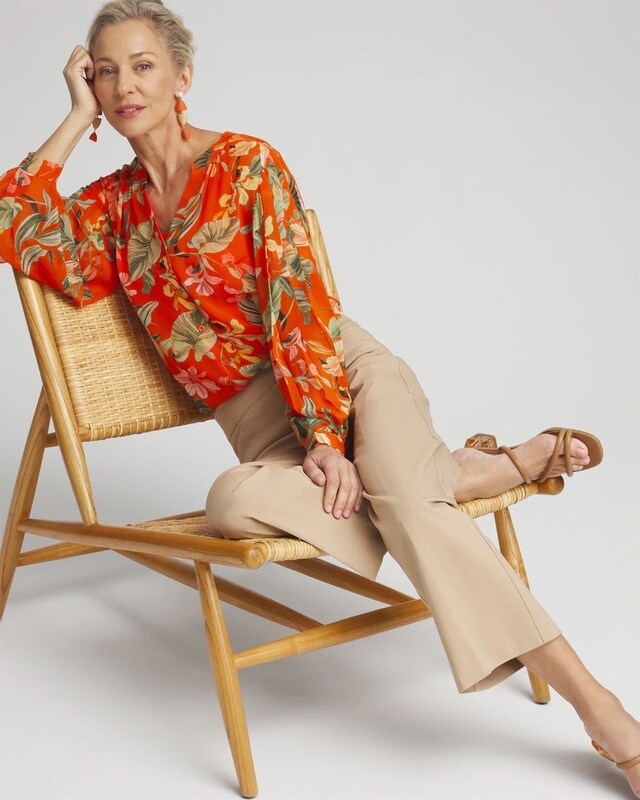 Orchid Pleated Sleeve Blouse - image 2